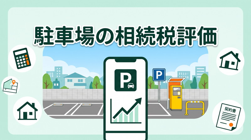 タイトル_駐車場の相続税評価額の計算方法と小規模宅地等の特例・節税シミュレーション